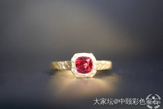 ##中颐天然缅甸红尖晶戒指##  0.62ct_戒指尖晶石