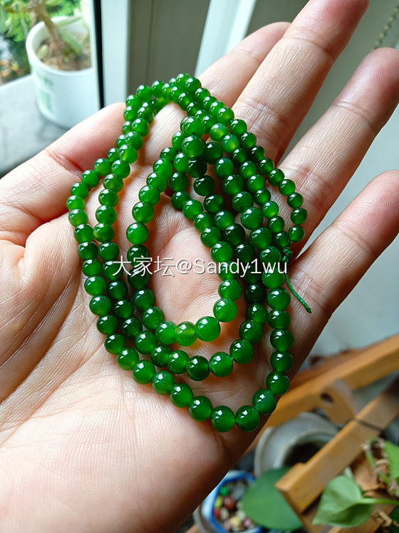碧玉珠子，也是很美的_碧玉珠串和田玉