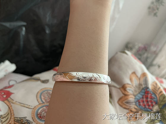 三窗牡丹_手镯银