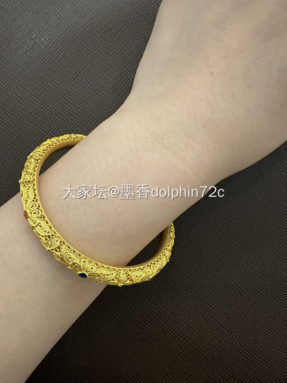 最近最爱的收获之一 花丝镯_手镯金