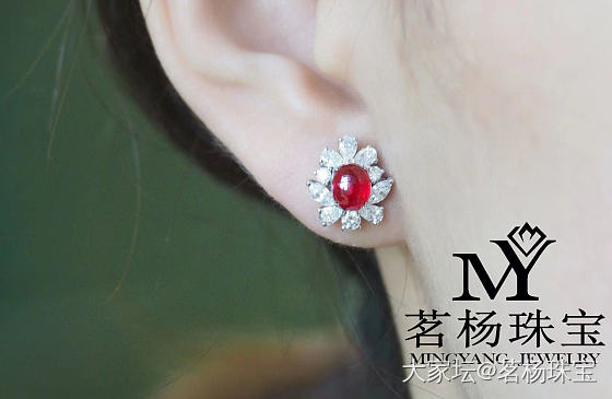 秋冬小红豆🌹两戴款红宝石耳坠✨_红宝石