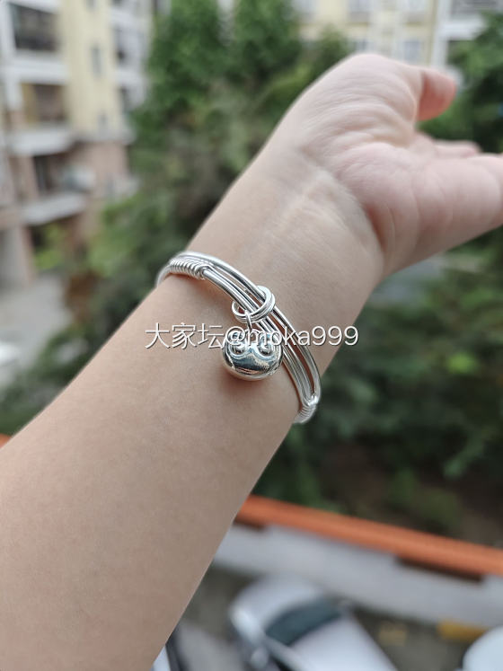 推圈银镯_手镯银