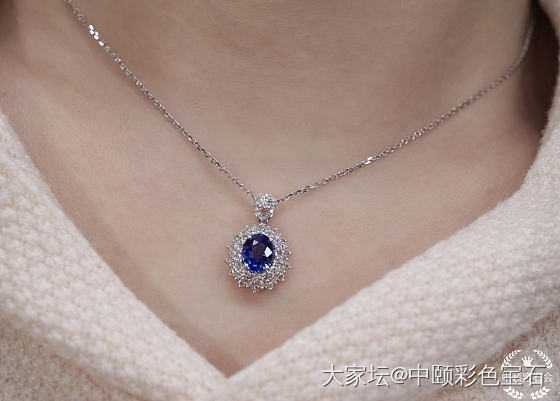 ##中颐天然皇家蓝蓝宝石吊坠##  1.11ct_蓝宝石