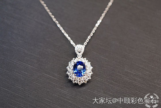 ##中颐天然皇家蓝蓝宝石吊坠##  1.11ct_蓝宝石