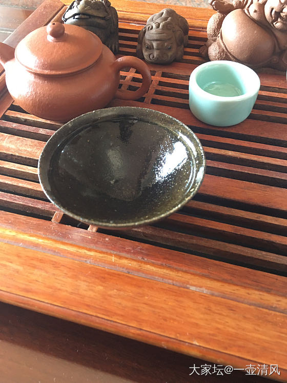 新入一只茶叶末釉小盏，喝普洱佳器。_茶道