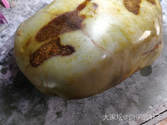 大籽切了，切料过程图，陆续更新，敬请期待………_和田玉