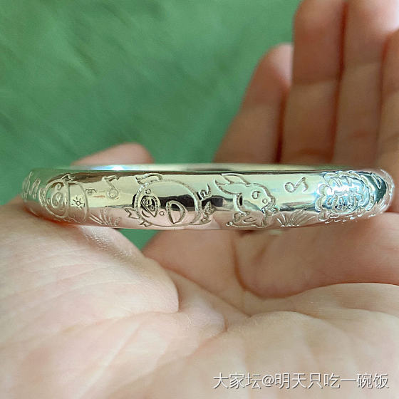 百媚童年到手啦🥳_手镯银