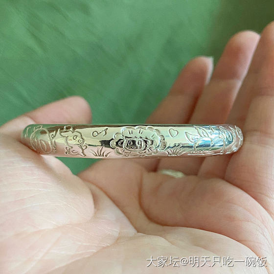 百媚童年到手啦🥳_手镯银