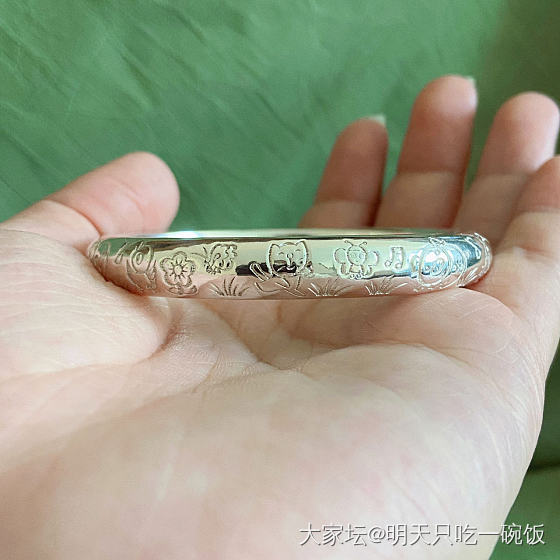 百媚童年到手啦🥳_手镯银