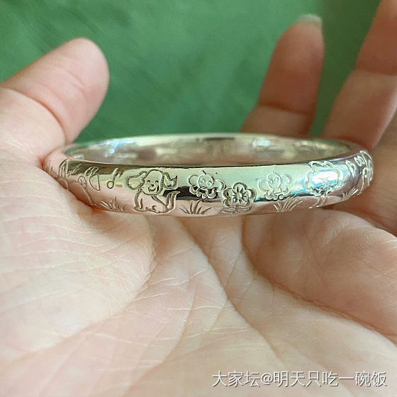 百媚童年到手啦🥳_手镯银