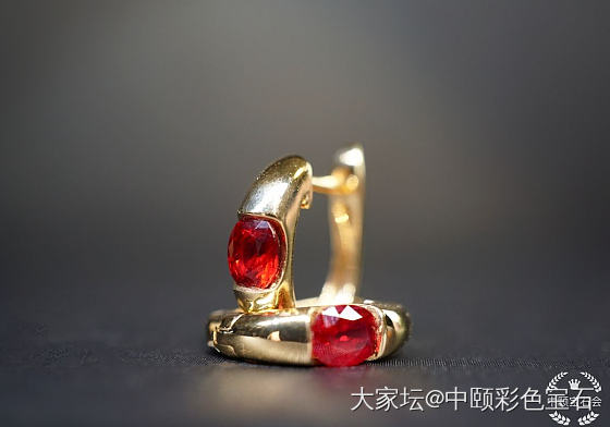 ##中颐天然红宝石耳环##  0.83ct_红宝石名贵宝石