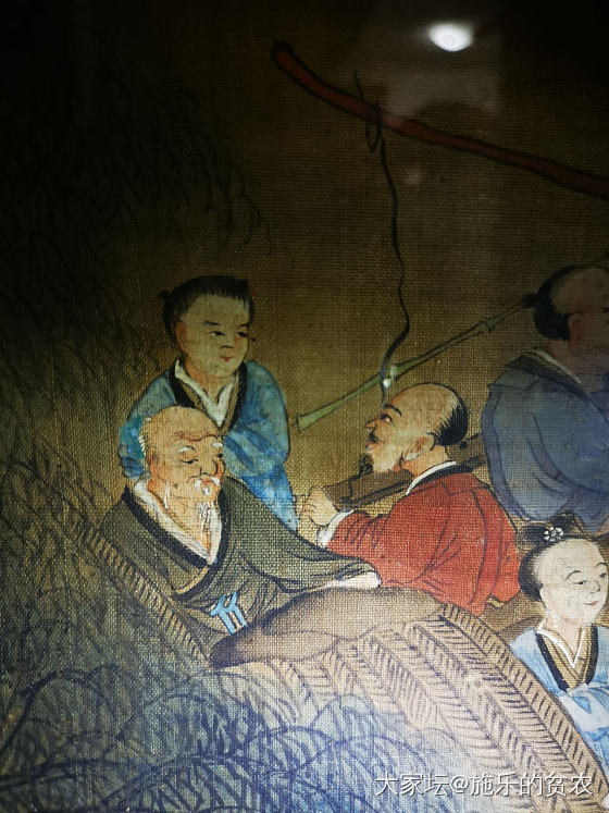 元代（？）盛子照青绿山水人物《渔家晚酌》_收藏