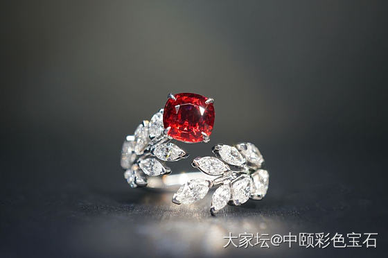 ##中颐天然缅甸红尖晶戒指##  1.28ct_尖晶石彩色宝石