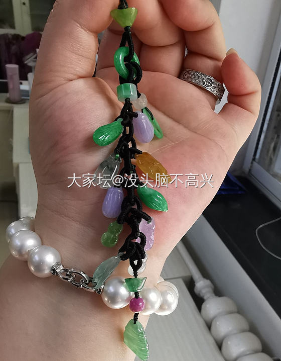 秀个手机链_挂饰手工diy翡翠