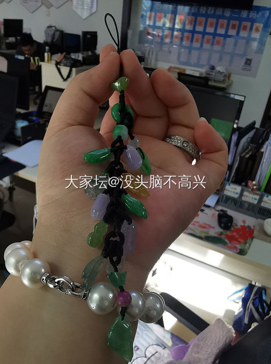 秀个手机链_挂饰手工diy翡翠