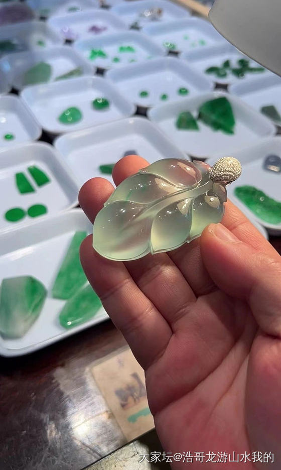 已经给过大六七开的肥美翡翠大叶_翡翠