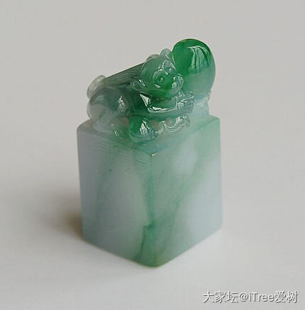 马上封侯 翡翠印章_翡翠