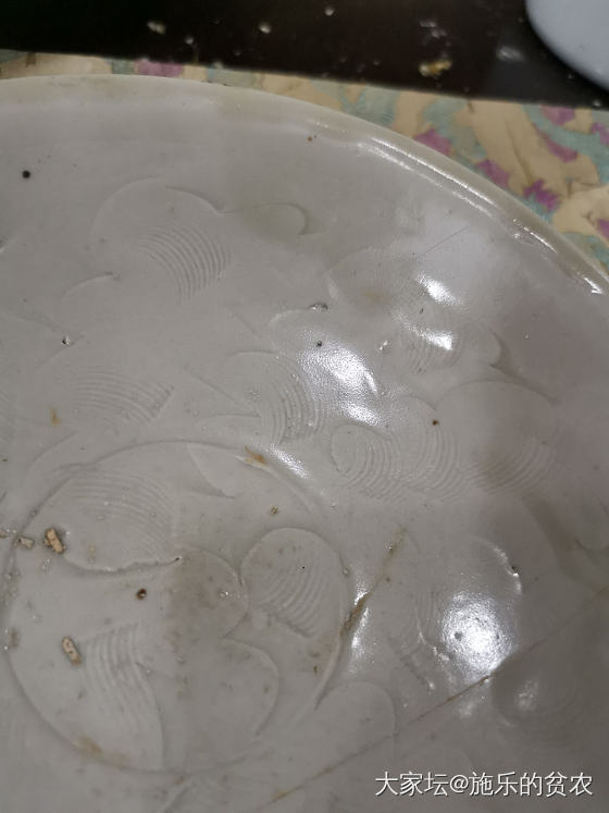 唐-宋，定窑刻花白碗_陶瓷