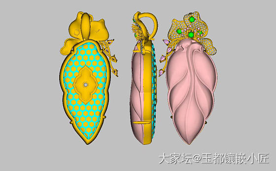 珠宝3d建模，效果展示。你有新的想法吗？_首饰