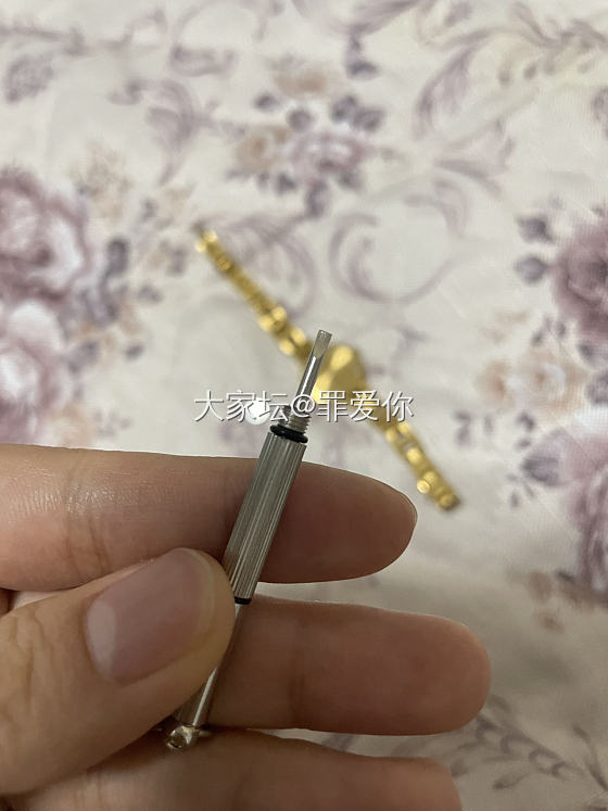 金表自己动手换电池，帮大家试水啦～蓝贝母款_手表