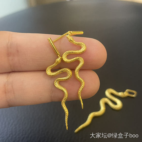 晒晒我的黄金灵蛇白娘子～哈哈哈哈_耳饰金