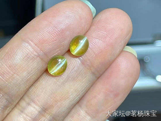 1ct➕金绿猫眼配对～_名贵宝石