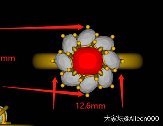 也是闲的，把一个排戒款式拆了，正好八颗钻石可以围一圈，改个两用款 可以多个吊坠 ..._首饰