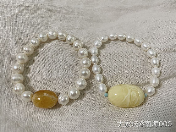 蜜蜡和珍珠真是绝配！一俄一乌_琥珀蜜蜡