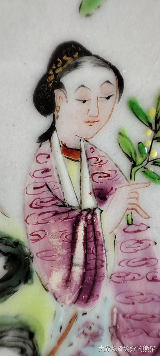 清道光广彩十二花神赏盘_陶瓷