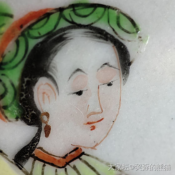 清道光广彩十二花神赏盘_陶瓷