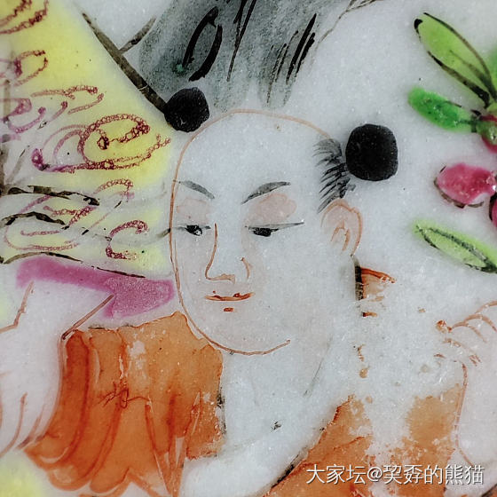 清道光广彩十二花神赏盘_陶瓷