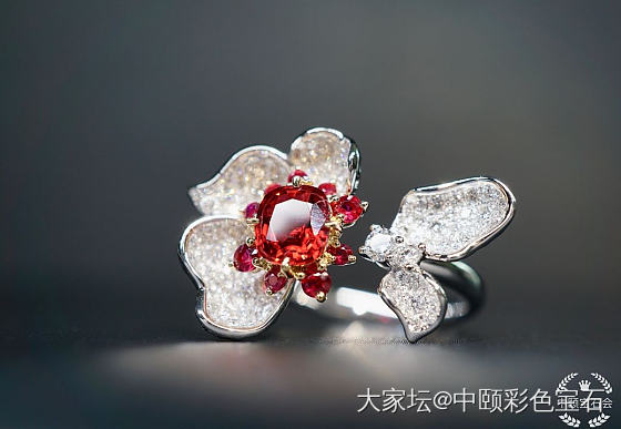 ##中颐天然缅甸红尖晶戒指##  0.98ct_尖晶石彩色宝石