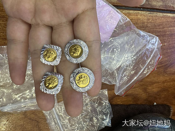 金币耳钉_福利社耳钉金