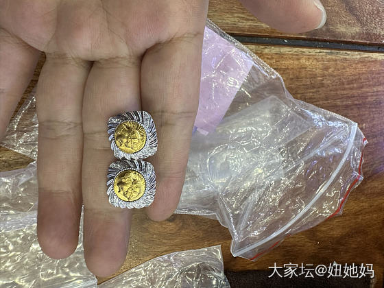 金币耳钉_福利社耳钉金