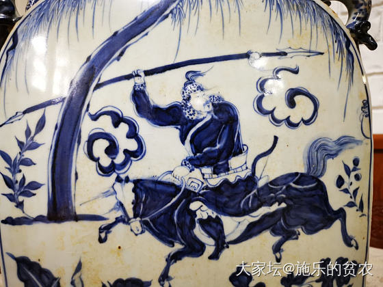 收藏如考古：元青花，私藏“李广将军”与馆藏“萧何月下追韩信”对比_收藏
