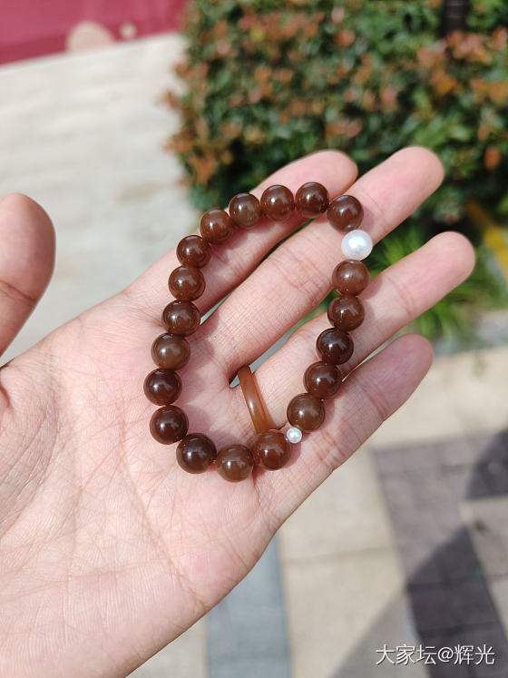 新入一串巧克力糖，配套了_糖玉搭配和田玉