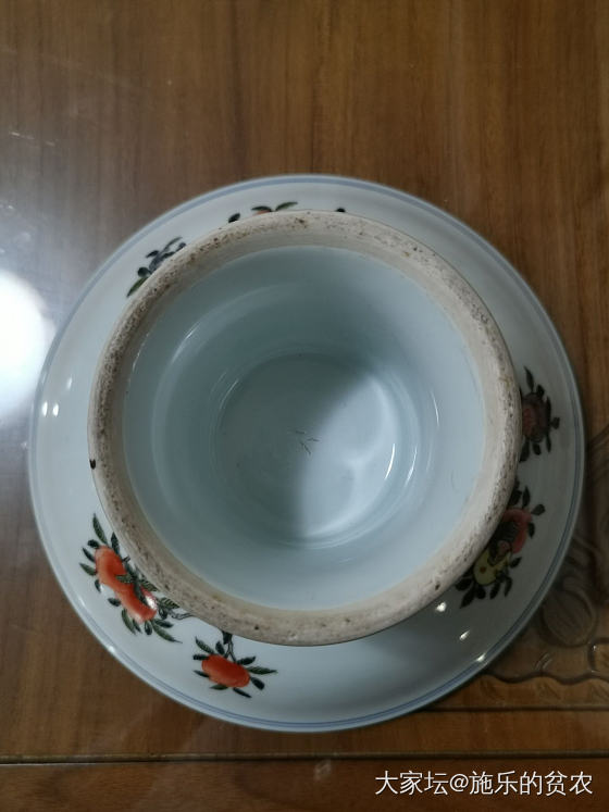 康熙五彩人物花卉高足盘_收藏