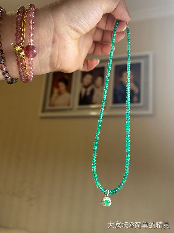 最近的串珠作品_串珠祖母绿名贵宝石