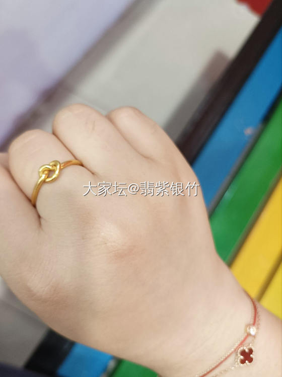 今天带两个娃～_彩色宝石戒指金