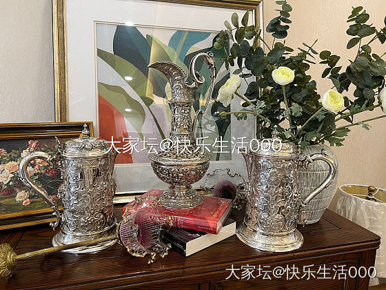 在上海国际珠宝大展斩获一只19世纪的法国古董950纯银酒樽_银器