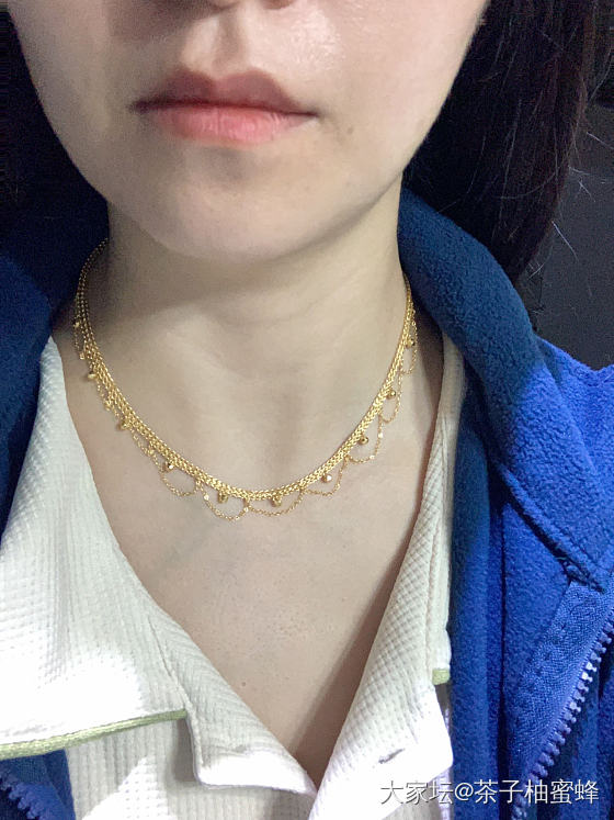 今天到了三条项链，感觉好看，不想回收_项链金