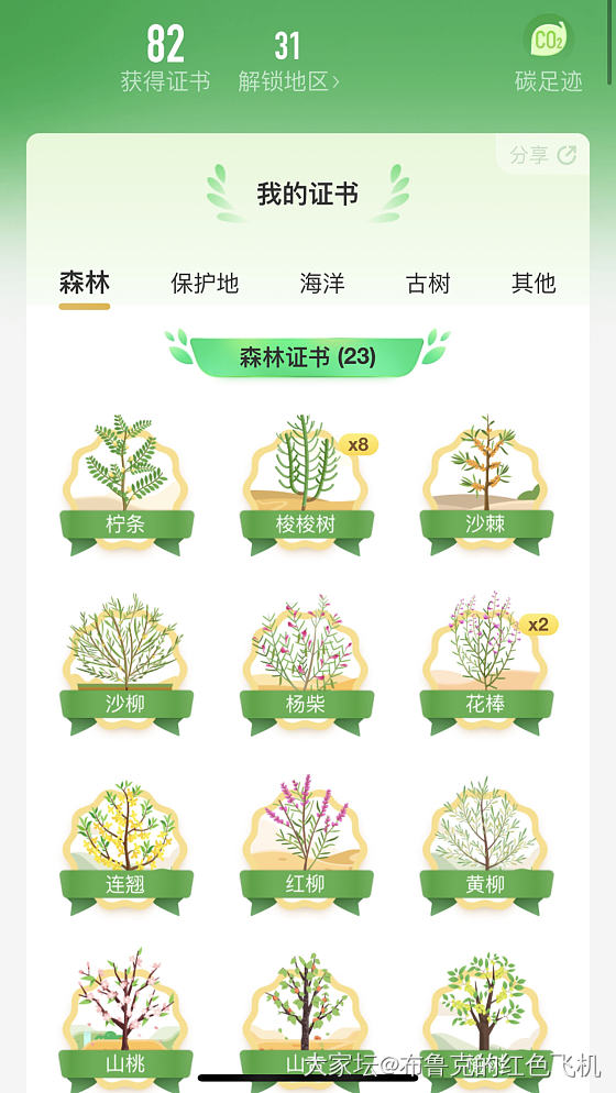 支付宝蚂蚁森林的红柳又出现了，想种的赶紧中一棵_支付宝