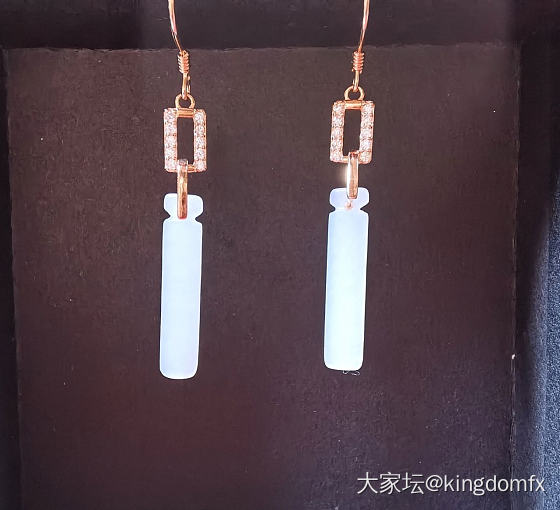 籽料DIY无事牌耳坠_和田玉