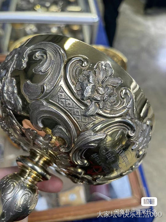 1861年英国名匠世家Fox家族给塞弗顿伯爵打造超大尺寸银器高脚杯_西洋银器