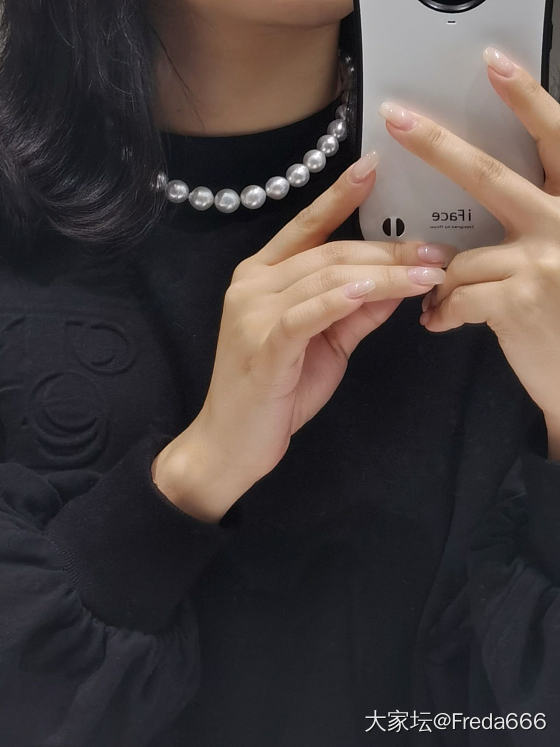 真丝双绉质感澳白～_海水珍珠有机宝石