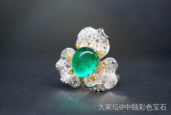 ##中颐天然哥伦比亚祖母绿戒指##  3.89ct_戒指祖母绿名贵宝石