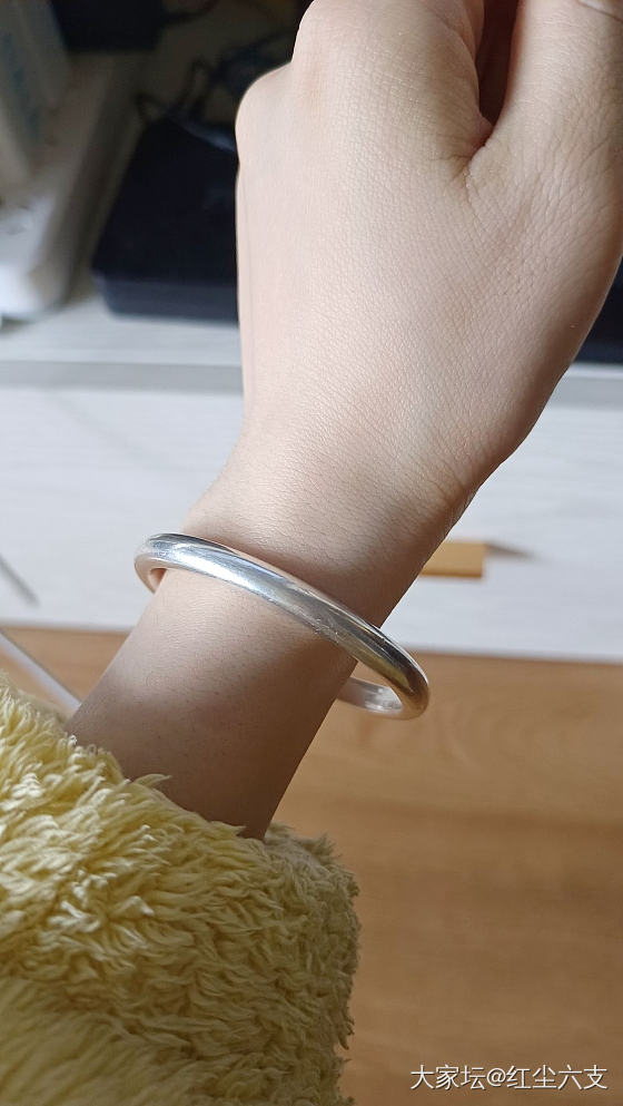 素泥还是好看👀_手镯银