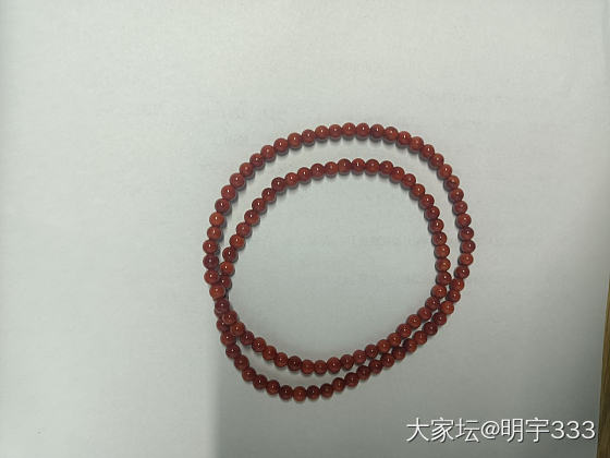 第一次买，珠子有点小了_南红珠串