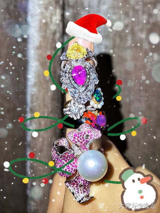 咱也搭不出🎄，咱画一个吧🤣_钻石名贵宝石彩色宝石