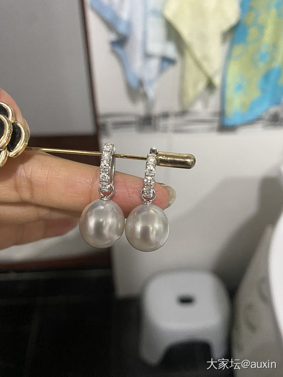 求大家帮忙看看这对澳白留不留_珍珠有机宝石